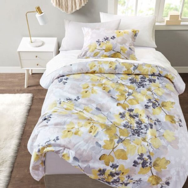 Madison Park Essentials Alexis Comforter Set with Bed Sheets in Yellow, Twin CS10-1378 - Image 3