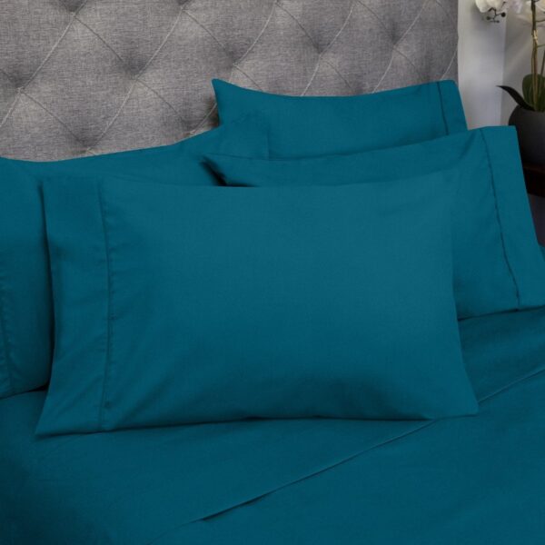 6 Piece Bed Sheet Set Deep Pocket Egyptian Soft 1500 Thread Count Bedding Teal CK